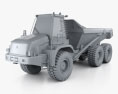 JCB 722 Muldenkipper 2012 3D-Modell clay render