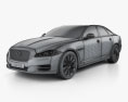 Jaguar XJ (X351) 2012 Modello 3D wire render