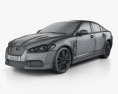 Jaguar XFR 2011 3Dモデル wire render