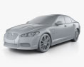 Jaguar XFR 2011 3Dモデル clay render