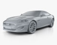 Jaguar XKR (X150) 2015 3d model clay render
