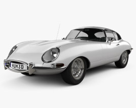 3D model of Jaguar E-type coupe 1961