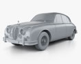 Jaguar Mark 2 1959-1967 3D-Modell clay render