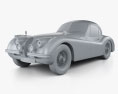 Jaguar XK120 coupe 1953 3D模型 clay render