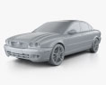 Jaguar X-Type saloon 2009 3d model clay render