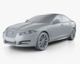Jaguar XF 2015 3Dモデル clay render