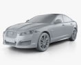 Jaguar XFR 2015 3D-Modell clay render