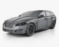 Jaguar XF Sportbrake 2015 3D 모델  wire render