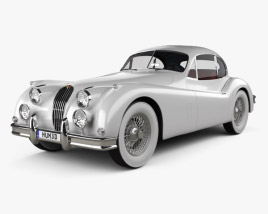 Jaguar XK 140 coupe with HQ interior 1954 3D model