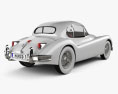 Jaguar XK 140 쿠페 인테리어 가 있는 1954 3D 모델  back view
