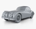 Jaguar XK 140 쿠페 인테리어 가 있는 1954 3D 모델  clay render