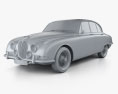 Jaguar S-Type 1963 3d model clay render