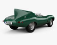 Jaguar D-Type 1955 3d model back view