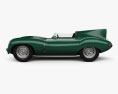 Jaguar D-Type 1955 3d model side view