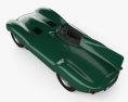 Jaguar D-Type 1955 3d model top view