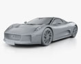 Jaguar C-X75 2013 3D模型 clay render