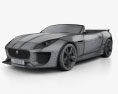 Jaguar Project 7 2014 3D-Modell wire render