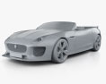 Jaguar Project 7 2014 3d model clay render