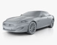 Jaguar XKR Cabriolet 2011 3D-Modell clay render