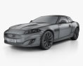 Jaguar XK コンバーチブル 2011 3Dモデル wire render