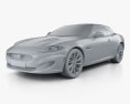 Jaguar XK 敞篷车 2011 3D模型 clay render