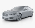 Jaguar XE 2018 3Dモデル clay render