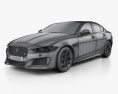 Jaguar XE S 2018 Modello 3D wire render