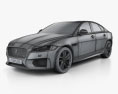 Jaguar XF S 2019 3D 모델  wire render