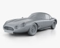 Jaguar E-type Lightweight 1963 3d model clay render