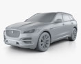 Jaguar F-Pace R-Sport 2019 3D模型 clay render