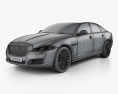 Jaguar XJ (X351) 2009 3d model wire render