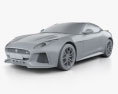 Jaguar F-Type SVR Coupe 2020 3Dモデル clay render