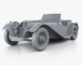 SS Jaguar 100 1936 3d model clay render