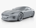 Jaguar F-Type 400 Sport coupe 2020 3d model clay render