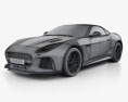 Jaguar F-Type SVR コンバーチブル 2017 3Dモデル wire render