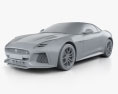 Jaguar F-Type SVR コンバーチブル 2017 3Dモデル clay render
