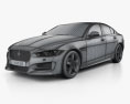 Jaguar XE R-Sport 2018 3Dモデル wire render