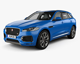 Jaguar F-Pace S con interior 2017 Modelo 3D