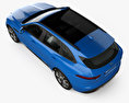 Jaguar F-Pace S mit Innenraum 2017 3D-Modell Draufsicht