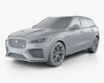 Jaguar F-Pace SVR 2020 3d model clay render