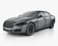 Jaguar XJ50 LWB 2022 3d model wire render