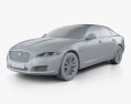 Jaguar XJ50 LWB 2022 3d model clay render