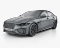 Jaguar XE Reims Edition 2022 3d model wire render