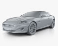 Jaguar XK Convertibile con interni 2011 Modello 3D clay render