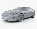 Jaguar XK coupe with HQ interior 2014 3d model clay render
