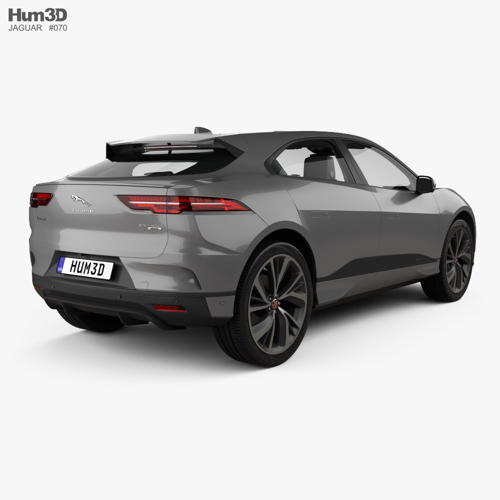 Jaguar I-Pace EV400 HSE with HQ interior and engine 2022 3d model back view