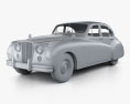 Jaguar Mark VII 인테리어 가 있는 1951 3D 모델  clay render