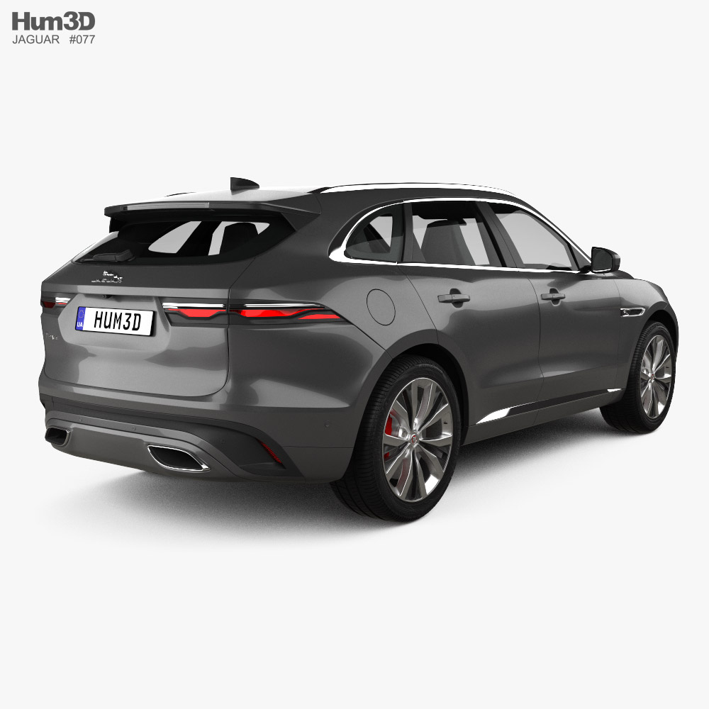 Jaguar F-Pace R-Dynamic 2018 3d model back view