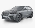 Jaguar F-Pace SVR 2020 3D модель wire render