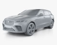 Jaguar F-Pace SVR 2020 3D модель clay render
